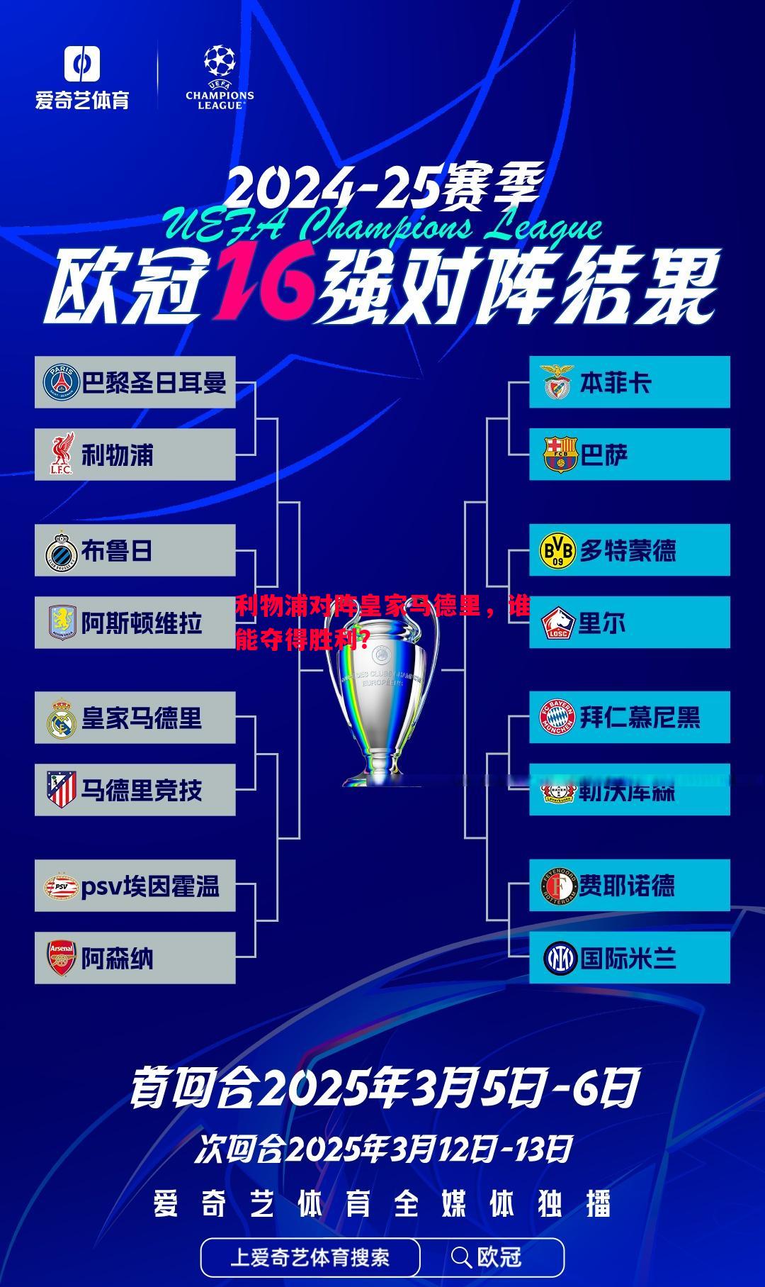 利物浦对阵皇家马德里，谁能夺得胜利？