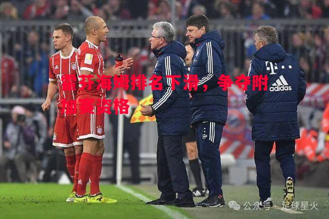 霍芬海姆排名下滑,争夺附加赛资格 霍芬海姆排名下滑,争夺附加赛资格